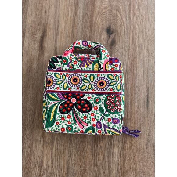 Vera Bradley Bag Viva La Vera Flower Tech Organizer Storage Carry Case - Picture 7 of 8